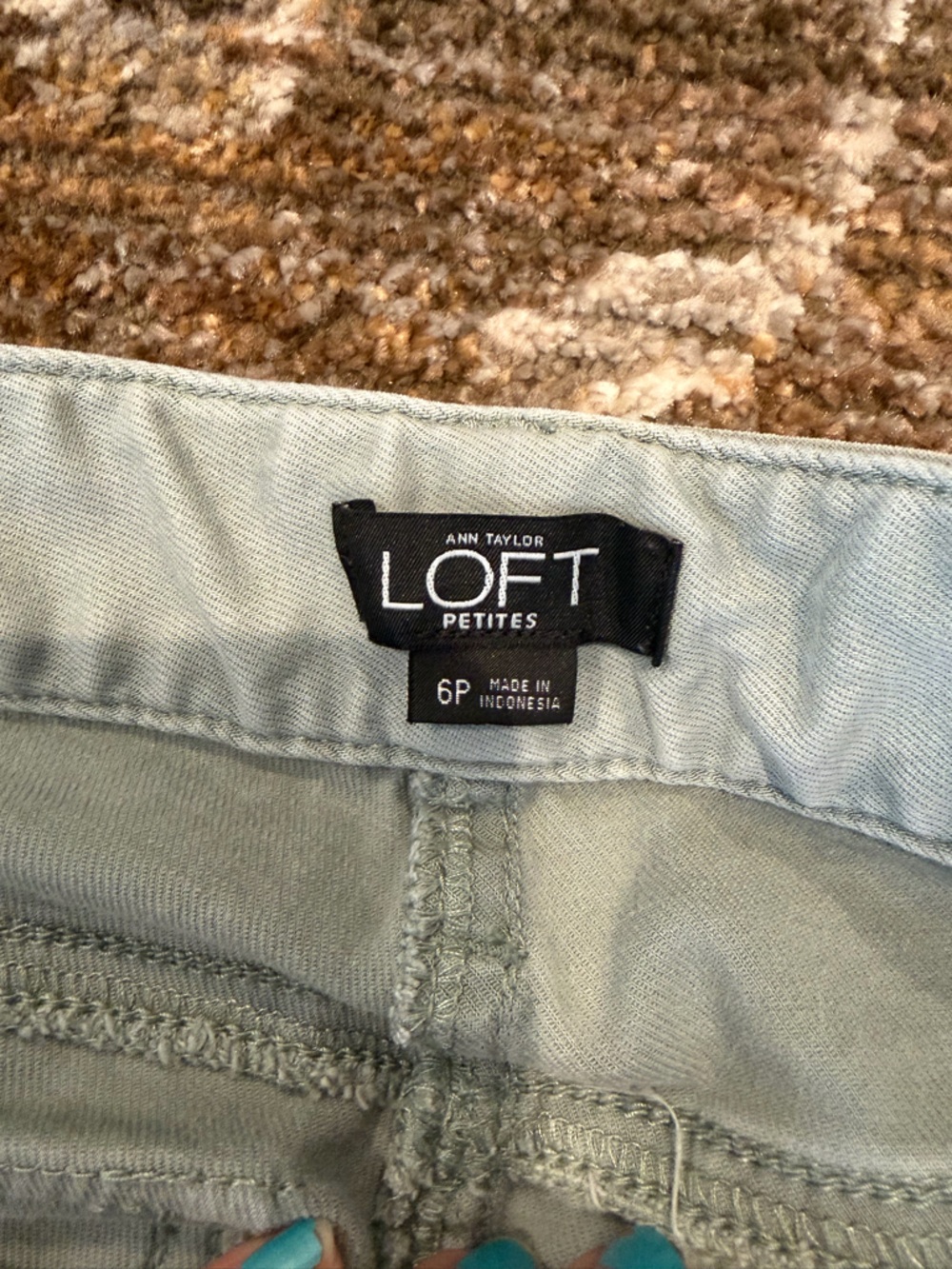LOFT size 6Petite Mint Green Pants - Picture 2 of 6